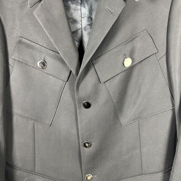 Thierry Mugler Paris Men's Black 3 Button Wool Blazer Jacket US 40 R / EU 50 - Picture 2 of 7